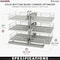 Rev-A-Shelf Steel, Gray, 32.62 in W, 26.5 in H, 20.4 in L, Gray 53PSPE3-18SC-GR - alternate 6